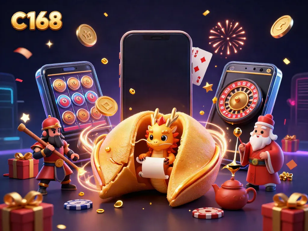 Engage with exciting slot games at c 168 featuring a golden fortune cookie and dynamic gaming elements.