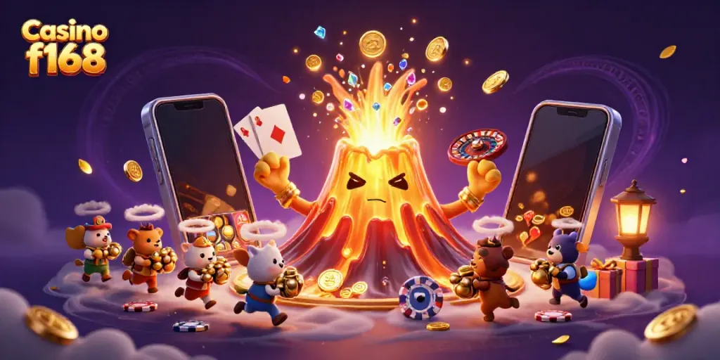 Experience thrilling moments at Casino f168 with animated characters and dynamic gaming elements.