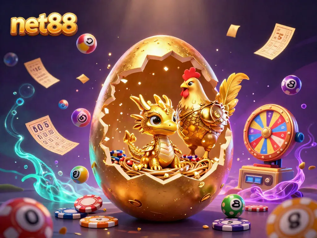 Experience thrilling wins with net88, featuring golden dragon and lucky casino elements.